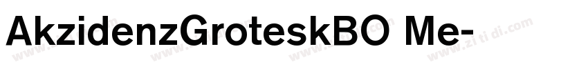AkzidenzGroteskBO Me字体转换